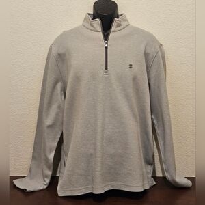 Izod Men's Heather Gray Zip-Up Sweater
